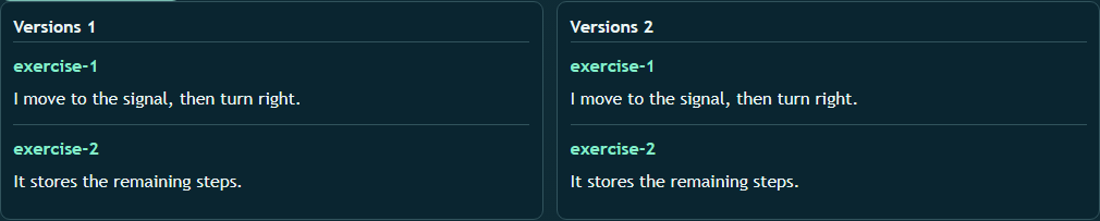 View of Review and compare versions (11)