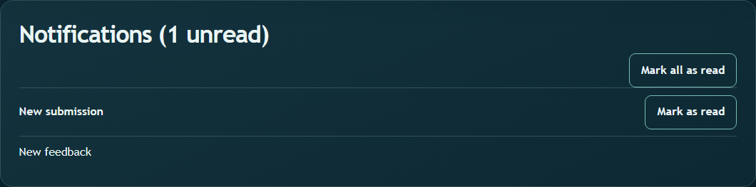 View of Follow notifications (13)