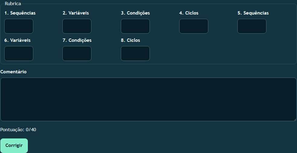 Vista de Corrigir e comparar versões (10)
