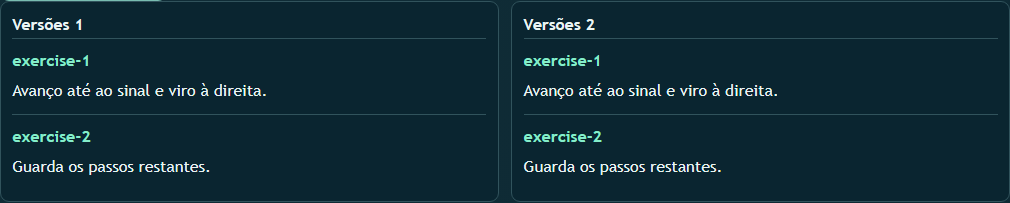 Vista de Corrigir e comparar versões (11)